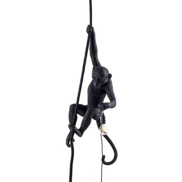 Seletti Monkey Lamp Black Ceiling Version - Magical Artistic Lighting