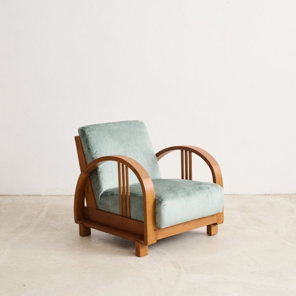 Art Deco Armchair Dusty Teal
